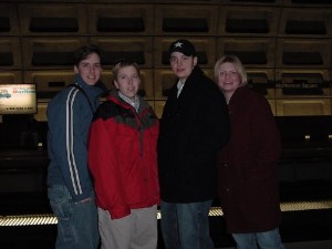 Becky, Matt, Sebastian and Tracy at the Metro station in DC